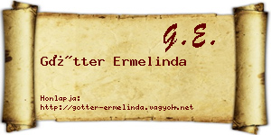 Götter Ermelinda névjegykártya